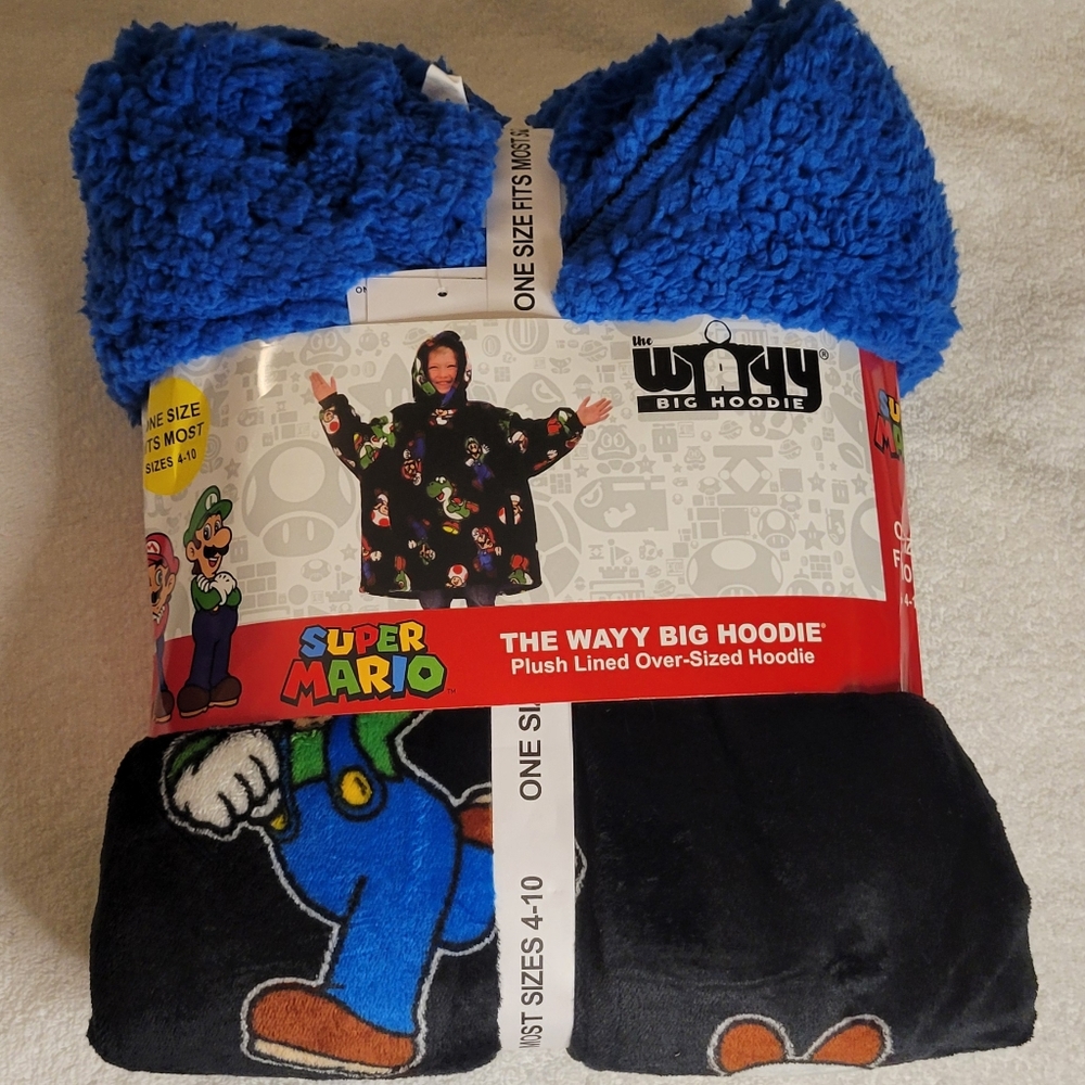 Super mario bros hoodie new size 4-10